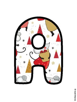 Christmas Bulletin Board Letters, Christmas Alphabet Posters