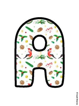Christmas Bulletin Board Letters, Christmas Alphabet Posters