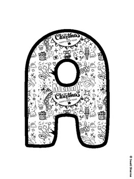 Christmas Bulletin Board Letters, Christmas Alphabet Posters