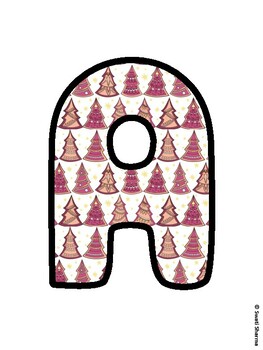 Christmas Bulletin Board Letters, Christmas Alphabet Posters