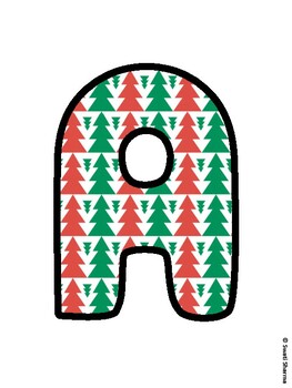 Christmas Bulletin Board Letters, Christmas Alphabet Posters