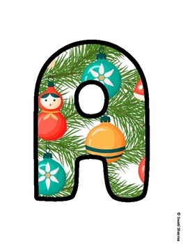 Christmas Bulletin Board Letters, Christmas Alphabet Posters