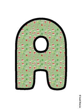 Christmas Bulletin Board Letters, Christmas Alphabet Posters