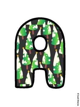 Christmas Bulletin Board Letters, Christmas Alphabet Posters