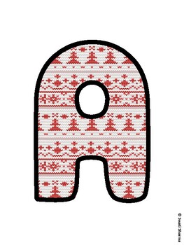 Christmas Bulletin Board Letters, Christmas Alphabet Posters