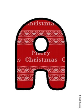 Christmas Bulletin Board Letters, Christmas Alphabet Posters