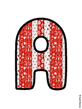 Christmas Bulletin Board Letters, Christmas Alphabet Posters