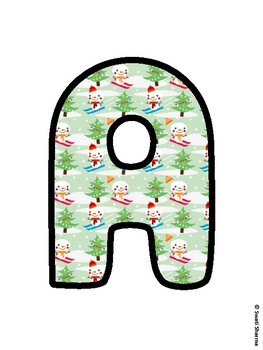 Christmas Bulletin Board Letters, Christmas Alphabet Posters