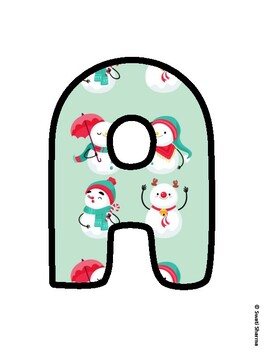 Christmas Bulletin Board Letters, Christmas Alphabet Posters