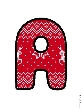 Christmas Bulletin Board Letters, Christmas Alphabet Posters