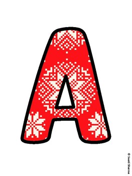 Christmas Bulletin Board Letters, Christmas Alphabet Posters