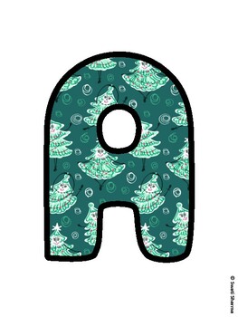 Christmas Bulletin Board Letters, Christmas Alphabet Posters