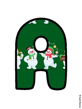 Christmas Bulletin Board Letters, Christmas Alphabet Posters