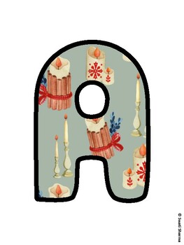 Christmas Bulletin Board Letters, Christmas Alphabet Posters