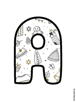Christmas Bulletin Board Letters, Christmas Alphabet Posters