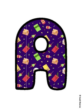 Christmas Bulletin Board Letters, Christmas Alphabet Posters