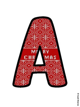 Christmas Bulletin Board Letters, Christmas Alphabet Posters
