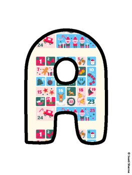 Christmas Bulletin Board Letters, Christmas Alphabet Posters