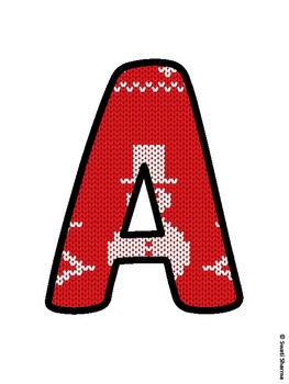 Christmas Bulletin Board Letters, Christmas Alphabet Posters