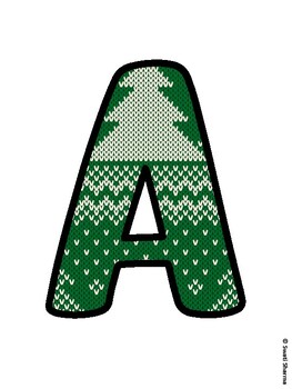 Christmas Bulletin Board Letters, Christmas Alphabet Posters