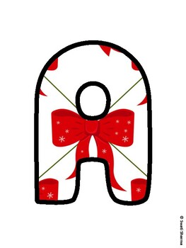 Christmas Bulletin Board Letters, Christmas Alphabet Posters