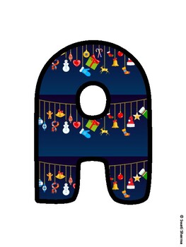 Christmas Bulletin Board Letters, Christmas Alphabet Posters