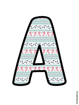 Christmas Bulletin Board Letters, Christmas Alphabet Posters