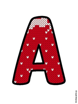 Christmas Bulletin Board Letters, Christmas Alphabet Posters