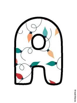Christmas Bulletin Board Letters, Christmas Alphabet Posters
