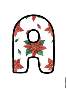 Christmas Bulletin Board Letters, Christmas Alphabet Posters