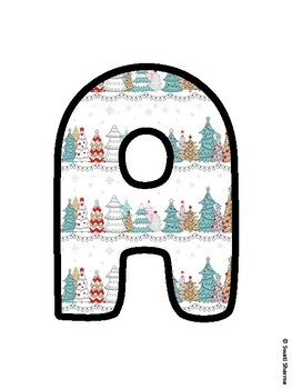 Christmas Bulletin Board Letters, Christmas Alphabet Posters