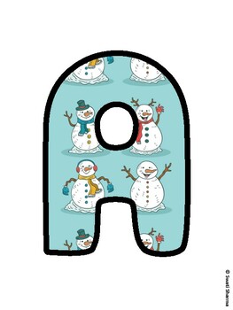 Christmas Bulletin Board Letters, Christmas Alphabet Posters