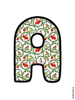 Christmas Bulletin Board Letters, Christmas Alphabet Posters