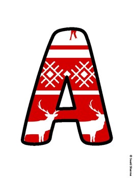 Christmas Bulletin Board Letters, Christmas Alphabet Posters