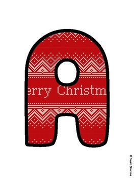 Christmas Bulletin Board Letters, Christmas Alphabet Posters