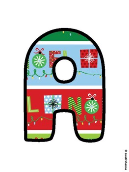 Christmas Bulletin Board Letters, Christmas Alphabet Posters