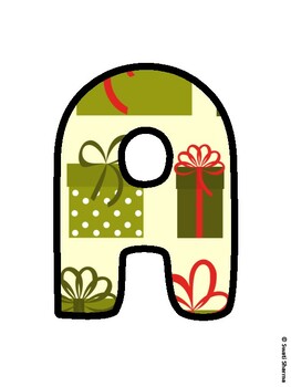 Christmas Bulletin Board Letters, Christmas Alphabet Posters
