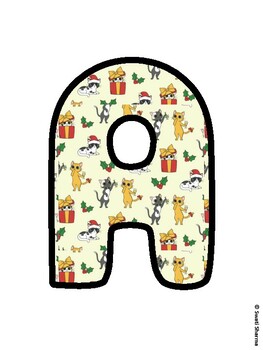 Christmas Bulletin Board Letters, Christmas Alphabet Posters