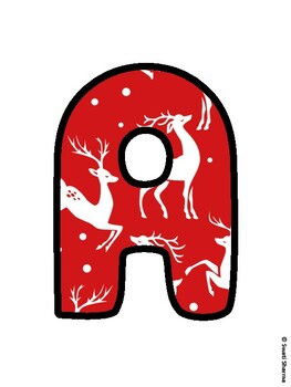 Christmas Bulletin Board Letters, Christmas Alphabet Posters