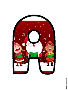 Christmas Bulletin Board Letters, Christmas Alphabet Posters