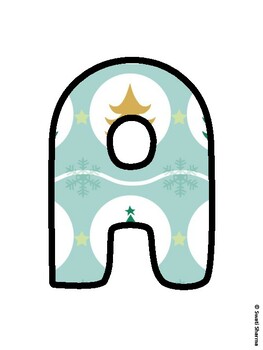 Christmas Bulletin Board Letters, Christmas Alphabet Posters