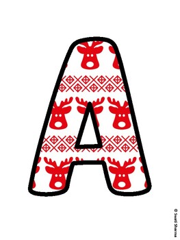 Christmas Bulletin Board Letters, Christmas Alphabet Posters