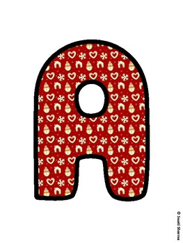 Christmas Bulletin Board Letters, Christmas Alphabet Posters