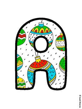 Christmas Bulletin Board Letters, Christmas Alphabet Posters