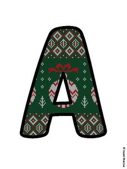 Christmas Bulletin Board Letters, Christmas Alphabet Posters