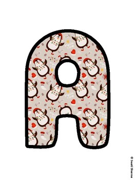 Christmas Bulletin Board Letters, Christmas Alphabet Posters