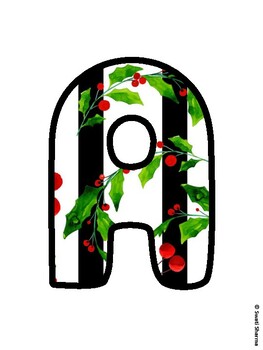 Christmas Bulletin Board Letters, Christmas Alphabet Posters