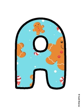Christmas Bulletin Board Letters, Christmas Alphabet Posters