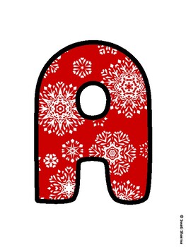 Christmas Bulletin Board Letters, Christmas Alphabet Posters