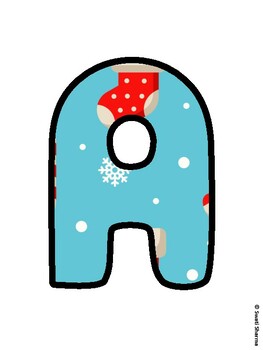 Christmas Bulletin Board Letters, Christmas Alphabet Posters